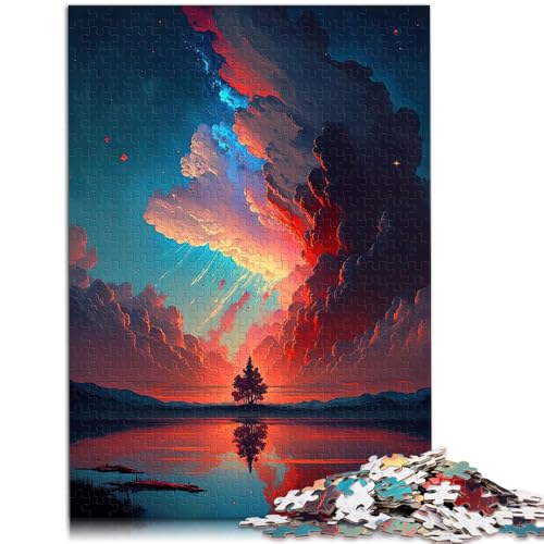 1000-teiliges Puzzle für Erwachsene epischer roter und Blauer Himmel Lernspiel Herausforderung Spielzeug als Geschenk für die ganze Familie 26x38cm 1000-teiliges Puzzle für Erwachsene epischer roter und Blauer Himmel Lernspiel Herausforderung Spielzeug als Geschenk für die ganze Familie 26x38cm von BBVNFLIR