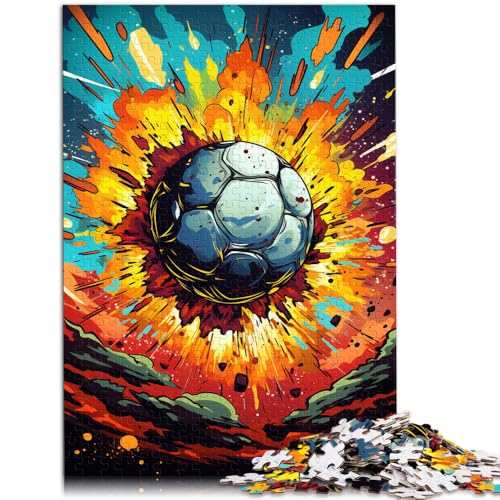 1000-teiliges Puzzle für Erwachsene farbenfrohe Fußballzeichnung Spielzeug Denkspiel EIN Kunstwerk für Teenager ab 14 Jahren 26x38cm 1000-teiliges Puzzle für Erwachsene farbenfrohe Fußballzeichnung Spielzeug Denkspiel EIN Kunstwerk für Teenager ab 14 Jahren 26x38cm von BBVNFLIR