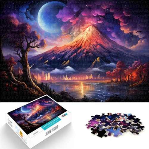 1000-teiliges Puzzle für Erwachsene farbenfroher Berg Fuji als Puzzle-Geschenk Familienspiel Stressabbau schwierige Herausforderung 26x38cm 1000-teiliges Puzzle für Erwachsene farbenfroher Berg Fuji als Puzzle-Geschenk Familienspiel Stressabbau schwierige Herausforderung 26x38cm von BBVNFLIR