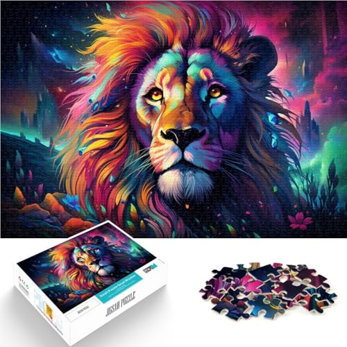 1000-teiliges Puzzle für Erwachsene farbenfroher Fantasielöwe Familienunterhaltungsspielzeug Geburtstagsgeschenke für Teenager ab 14 Jahren 26x38cm 1000-teiliges Puzzle für Erwachsene farbenfroher Fantasielöwe Familienunterhaltungsspielzeug Geburtstagsgeschenke für Teenager ab 14 Jahren 26x38cm von BBVNFLIR