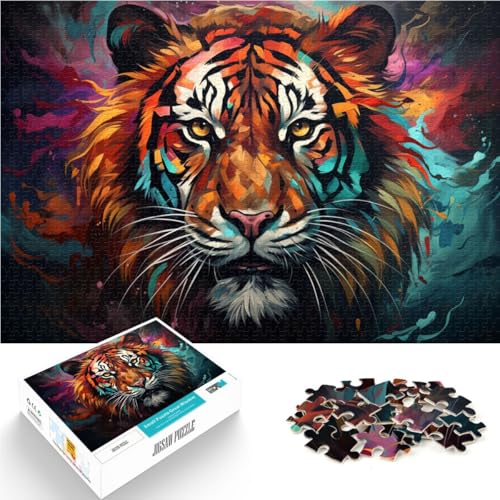 1000-teiliges Puzzle für Erwachsene farbenfrohes Feuertiger-Puzzle Lernspiel herausforderndes Spielzeug verbessert das Gedächtnis für Kinder ab 14 Jahren 26x38cm 1000-teiliges Puzzle für Erwachsene farbenfrohes Feuertiger-Puzzle Lernspiel herausforderndes Spielzeug verbessert das Gedächtnis für Kinder ab 14 Jahren 26x38cm von BBVNFLIR