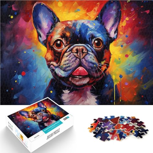 1000-teiliges Puzzle für Erwachsene farbenfrohes Kunst-Hundespiel Spielzeug Herausforderung der Gehirnintelligenz süchtig machendes Spielzeug 26x38cm von BBVNFLIR