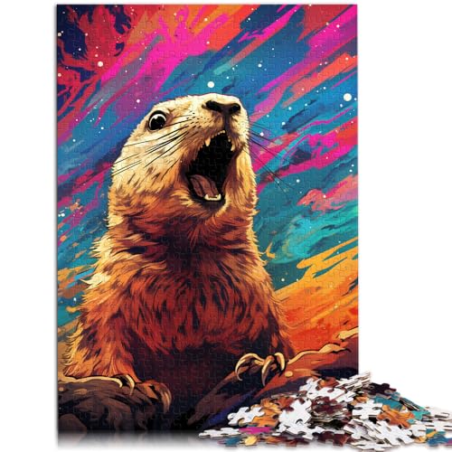 1000-teiliges Puzzle für Erwachsene farbiges Murmeltier-Spiel Spielzeug für die Familie Geschenk Lernspiel zum Geburtstag Weihnachten 26x38cm 1000-teiliges Puzzle für Erwachsene farbiges Murmeltier-Spiel Spielzeug für die Familie Geschenk Lernspiel zum Geburtstag Weihnachten 26x38cm von BBVNFLIR