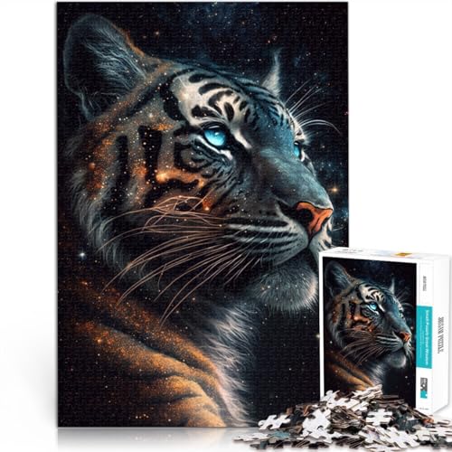 1000-teiliges Puzzle für Erwachsene kosmisches Tier Tiger Quizspiel Lernspiel für Geburtstag Weihnachten für Teenager ab 14 Jahren 26x38cm 1000-teiliges Puzzle für Erwachsene kosmisches Tier Tiger Quizspiel Lernspiel für Geburtstag Weihnachten für Teenager ab 14 Jahren 26x38cm von BBVNFLIR