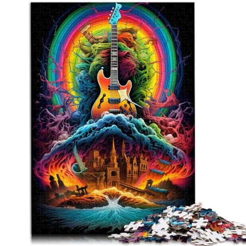 1000-teiliges Puzzle für Erwachsene magisches Gitarren-Quizspiel Helfen Sie dem Gehirn süchtig machende Spielzeuge zu trainieren und Geduld zu fördern 50x75cm von BBVNFLIR