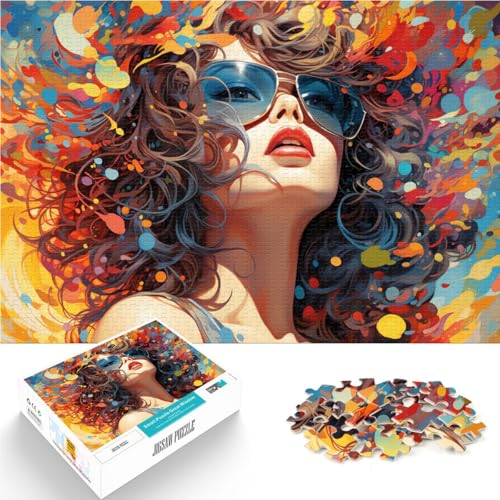 1000-teiliges Puzzle für Erwachsene mit Blumen und Frauen Das Denkspiel eignet ganze Familie und für Teenager ab 14 Jahren 50x75cm von BBVNFLIR