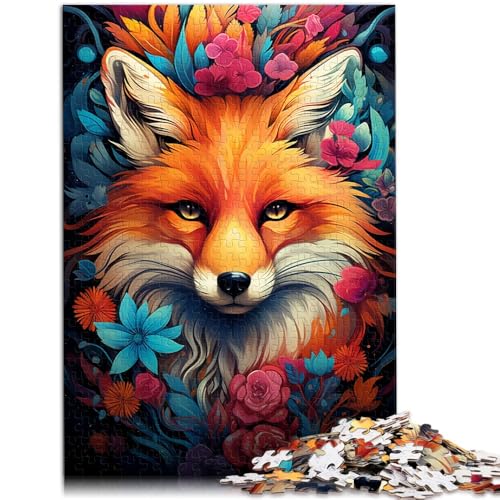 1000-teiliges Puzzle für Erwachsene mit Blumenfuchs-Motiv – anspruchsvolles Spiel ganze Familie 26x38cm von BBVNFLIR