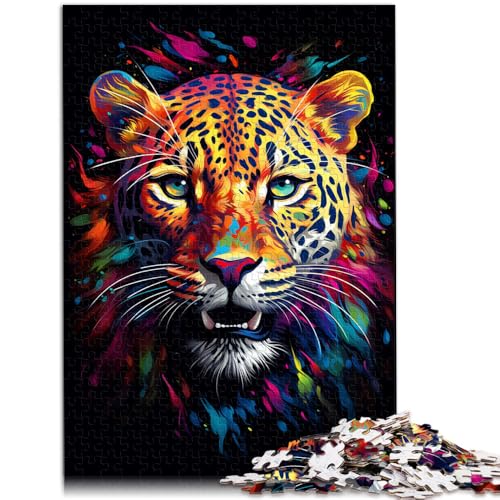 1000-teiliges Puzzle für Erwachsene mit Leoparden-Motiv Dekomprimierendes intellektuelles Lernspielzeug Geburtstagsgeschenk Geeignet für Jugendliche ab 14 Jahren 50x75cm von BBVNFLIR