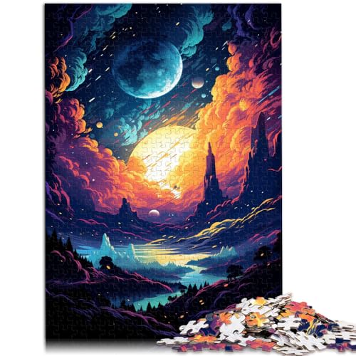 1000-teiliges Puzzle für Erwachsene mit Planetenlandschaft Lernspiele für Zuhause DIY-Spielzeug EIN Kunstwerk geeignet für Teenager ab 14 Jahren 26x38cm von BBVNFLIR
