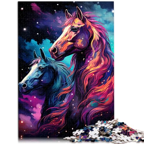 1000-teiliges Puzzle für Erwachsene mit Sternenhimmel und Pferd Das Denkspiel ganze Familie für Teenager ab 14 Jahren 26x38cm 1000-teiliges Puzzle für Erwachsene mit Sternenhimmel und Pferd Das Denkspiel ganze Familie für Teenager ab 14 Jahren 26x38cm von BBVNFLIR