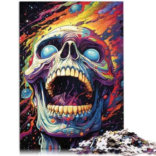 1000-teiliges Puzzle für Erwachsene mit Totenkopf-Motiv – anspruchsvolles Spiel ganze Familie 26x38cm von BBVNFLIR