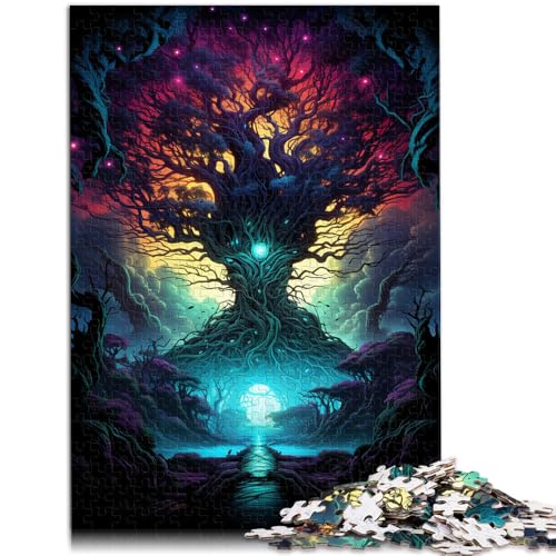 1000-teiliges Puzzle für Erwachsene mit Weltenbaum-Motiv Lernspiel Herausforderungsspielzeug Stressabbau Urlaub zu Hause Zeitvertreib für Teenager ab 14 Jahren 50x75cm von BBVNFLIR