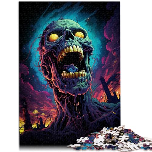 1000-teiliges Puzzle für Erwachsene mit Zombie-Gemälde Das Denkspiel eignet ganze Familie und für Teenager ab 14 Jahren 26x38cm von BBVNFLIR