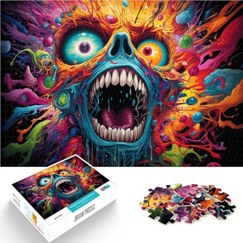 1000-teiliges Puzzle für Erwachsene psychedelische Monster Puzzle-Wanddekoration EIN Kunstwerk für Teenager ab 14 Jahren 26x38cm 1000-teiliges Puzzle für Erwachsene psychedelische Monster Puzzle-Wanddekoration EIN Kunstwerk für Teenager ab 14 Jahren 26x38cm von BBVNFLIR