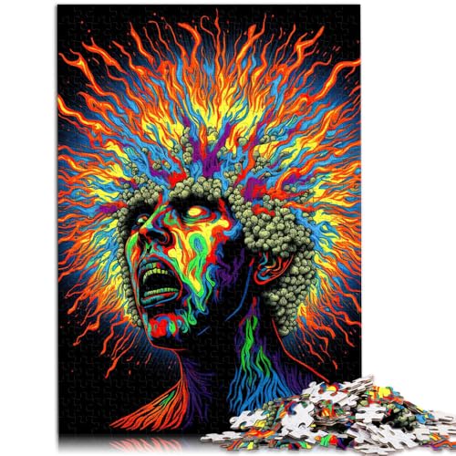 1000-teiliges Puzzle für Erwachsene psychedelisches Denkspiel für die ganze Familie und Lernspiel für Geburtstage und Weihnachten für Teenager ab 14 Jahren 26x38cm von BBVNFLIR