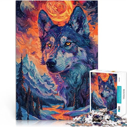 1000-teiliges Puzzle für Erwachsene psychedelisches Husky-Spielzeug intellektuelles Spiel Herausforderung der Gehirnintelligenz süchtig machendes Spielzeug 26x38cm von BBVNFLIR