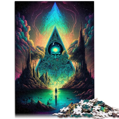 1000-teiliges Puzzle für Erwachsene psychedelisches Quizspiel Helfen Sie dem Gehirn süchtig machende Spielzeuge zu trainieren um Geduld zu fördern 26x38cm von BBVNFLIR