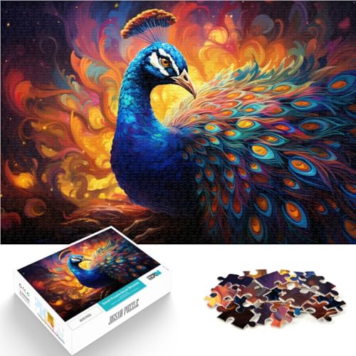 1000-teiliges Puzzle für Erwachsene schöner Pfau entspannendes intellektuelles Lernspielzeug tolles Geschenk für Teenager ab 14 Jahren 50x75cm 1000-teiliges Puzzle für Erwachsene schöner Pfau entspannendes intellektuelles Lernspielzeug tolles Geschenk für Teenager ab 14 Jahren 50x75cm von BBVNFLIR