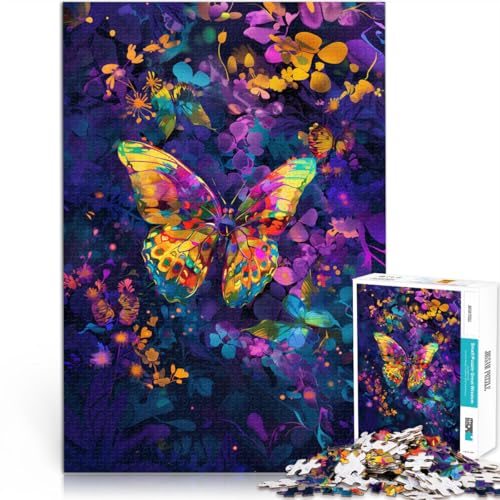 1000-teiliges Puzzle für Erwachsene schönes Schmetterlings-Lernpuzzle Lernspiel für Geburtstag Weihnachten 26x38cm von BBVNFLIR