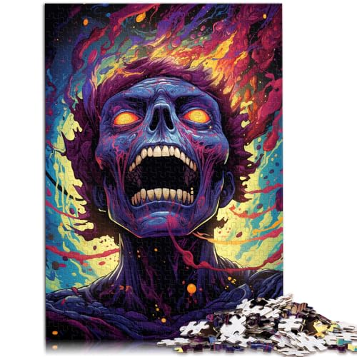 1000-teiliges Puzzle für Erwachsene verrückter bunter Dämon Lernspiel Herausforderungsspielzeug Lernspiel für Geburtstag Weihnachten 26x38cm von BBVNFLIR