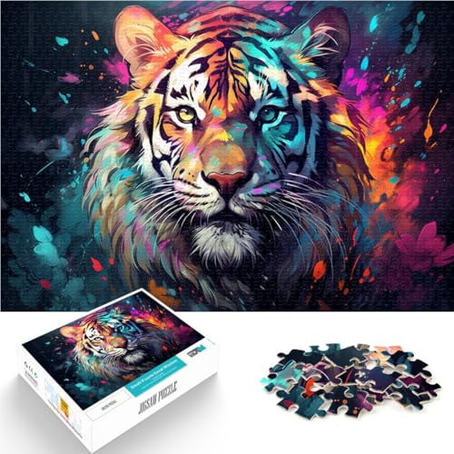 1000-teiliges Puzzle für Erwachsene wütender gewalttätiger Tiger Spielzeug Lernspiele Stressabbau tolles Geschenk für Teenager ab 14 Jahren 26x38cm 1000-teiliges Puzzle für Erwachsene wütender gewalttätiger Tiger Spielzeug Lernspiele Stressabbau tolles Geschenk für Teenager ab 14 Jahren 26x38cm von BBVNFLIR
