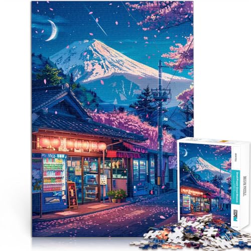 1000-teiliges Puzzle für Erwachsene wunderschönes Muster mit dem Fuji-Berg zum Stressabbau zum Zeitvertreib zu Hause für Teenager ab 14 Jahren 26x38cm von BBVNFLIR