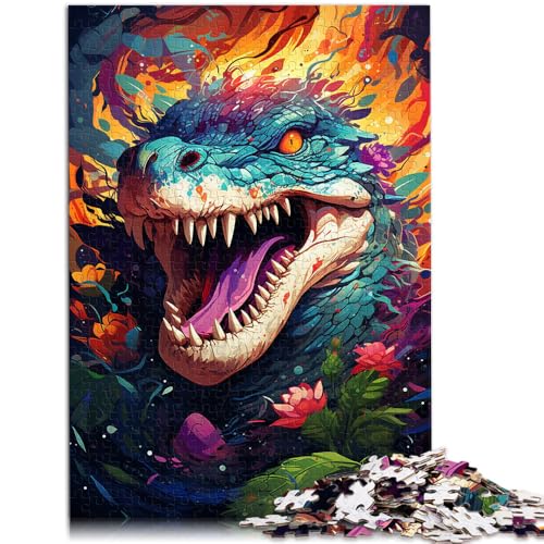 Das 1000-teilige Puzzle Erwachsene mit Krokodil-Motiv ist eine pädagogische Herausforderung und eignet ganze Familie und Teenager ab 14 Jahren 26x38cm von BBVNFLIR