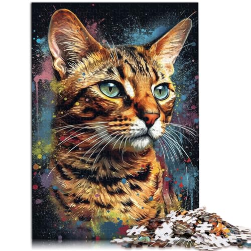 Das 1000-teilige Puzzle für Erwachsene „Bengalkatze malen“ ist eine pädagogische Herausforderung und eignet ganze Familie 26x38cm Das 1000-teilige Puzzle für Erwachsene „Bengalkatze malen“ ist eine pädagogische Herausforderung und eignet ganze Familie 26x38cm von BBVNFLIR