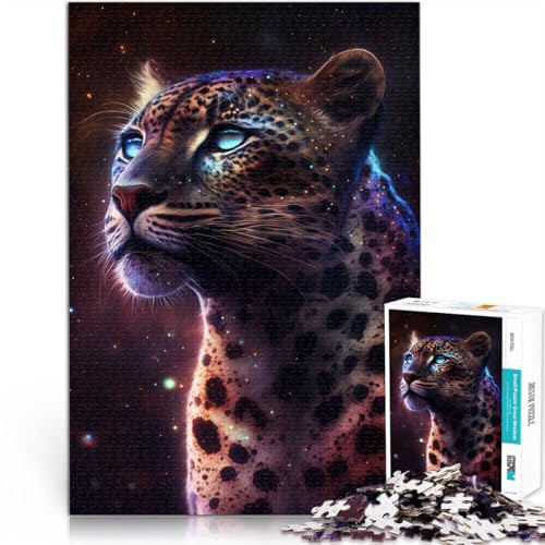 Das 1000-teilige Puzzle für Erwachsene mit dem Farbmuster „Galaxie Leopardenmuster“ eignet ganze Familie für 14-Jährige 50x75cm von BBVNFLIR
