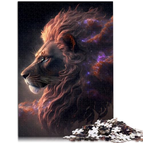 Puzzles für Erwachsene 1000 Teile Tier Löwe Heim Lernspiele DIY Spielzeug ganze Familie 50x75cm von BBVNFLIR