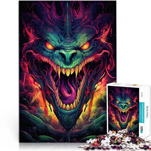 Puzzle „Skurriler Schwarzer Panther“, 1000-teiliges Puzzle für Erwachsene, 50 x 75 cm, Holzpuzzle für Erwachsene und Kinder, Familienunterhaltungsspielzeug Puzzle „Skurriler Schwarzer Panther“, 1000-teiliges Puzzle für Erwachsene, 50 x 75 cm, Holzpuzzle für Erwachsene und Kinder, Familienunterhaltungsspielzeug von BBVNFLIR