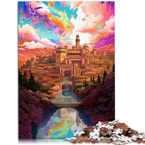 Puzzle 1000 Teile für Erwachsene Alhambra Palace Lernspiel Challenge Spielzeug Lernspiel für Geburtstag Weihnachten 26x38cm von BBVNFLIR