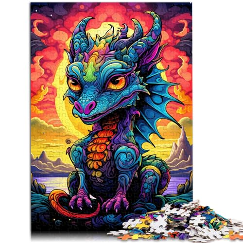 Puzzle 1000 Teile für Erwachsene Art Dragon Baby Denkspiel mit passendem Poster und Quizblatt für Teenager ab 14 Jahren 50x75cm von BBVNFLIR