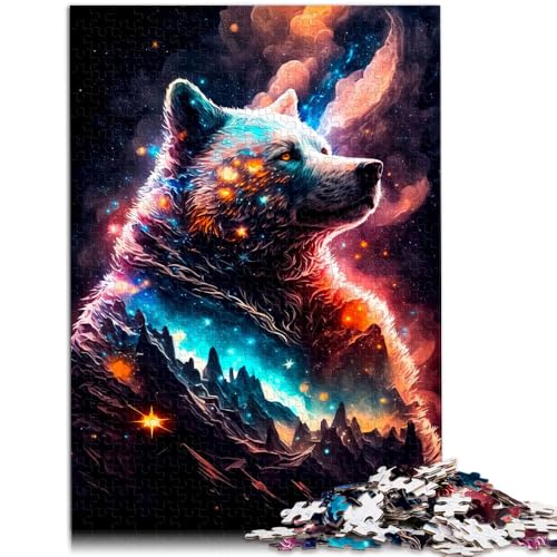 Puzzle 1000 Teile für Erwachsene Bär Stressabbau-Spielzeug Helfen Sie dem Gehirn süchtig machende Spielzeuge zu trainieren um Geduld zu fördern 50x75cm von BBVNFLIR