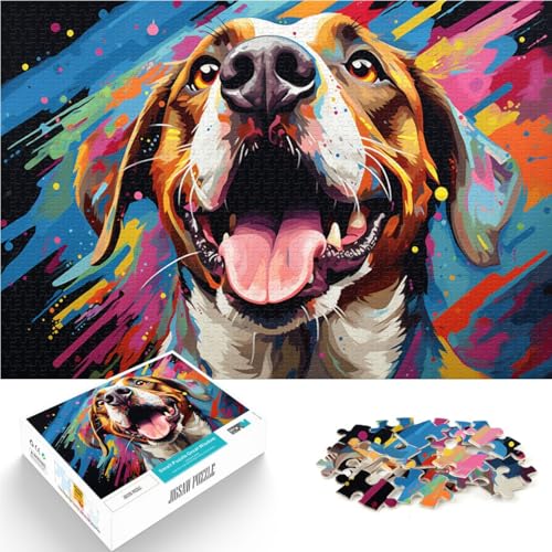 Puzzle 1000 Teile für Erwachsene Beagle Brain Teaser Game Helfen Sie dem Gehirn süchtig machende Spielzeuge zu trainieren um Geduld zu fördern 26x38cm von BBVNFLIR