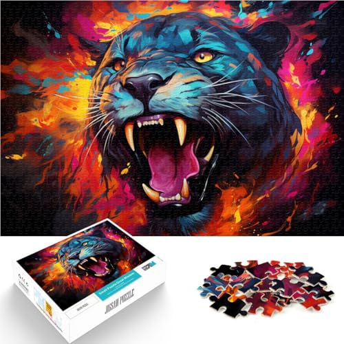 Puzzle 1000 Teile für Erwachsene Black Panther Tier-Denkspiel Lernspiel für Geburtstag Weihnachten für Teenager ab 14 Jahren 26x38cm Puzzle 1000 Teile für Erwachsene Black Panther Tier-Denkspiel Lernspiel für Geburtstag Weihnachten für Teenager ab 14 Jahren 26x38cm von BBVNFLIR