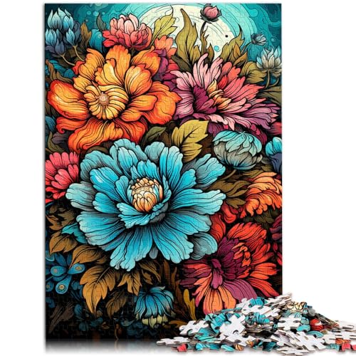 Puzzle 1000 Teile für Erwachsene Blumen Lernspiel Herausforderung Spielzeug Familienspiel Stressabbau Schwierige Herausforderung 26x38cm von BBVNFLIR