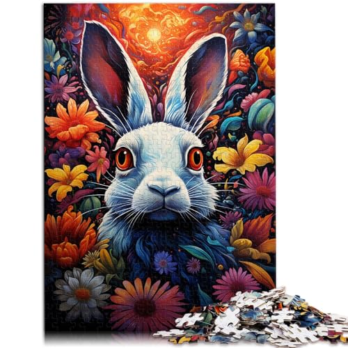 Puzzle 1000 Teile für Erwachsene Blumenhasen-Puzzle mit passendem Poster und Quizblatt für Teenager ab 14 Jahren 26x38cm Puzzle 1000 Teile für Erwachsene Blumenhasen-Puzzle mit passendem Poster und Quizblatt für Teenager ab 14 Jahren 26x38cm von BBVNFLIR