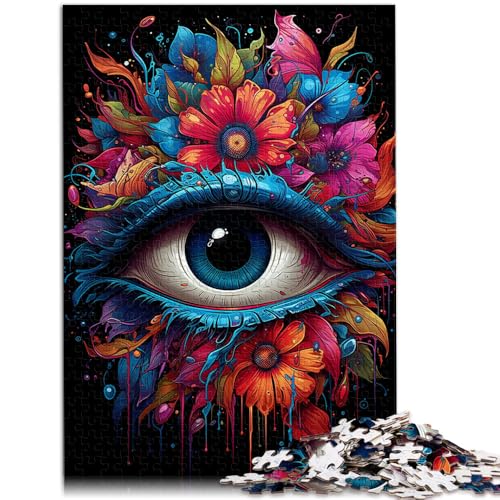 Puzzle 1000 Teile für Erwachsene Bunte Fantasieaugen Denkspiel Herausforderung der Gehirnintelligenz süchtig machendes Spielzeug 50x75cm von BBVNFLIR