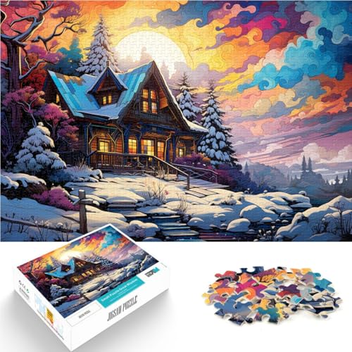 Puzzle 1000 Teile für Erwachsene Bunte Iglu-Landschaft Lustige Spiele ganze Familie 26x38cm von BBVNFLIR