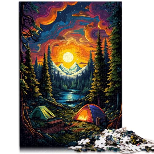 Puzzle 1000 Teile für Erwachsene Camping in der Wildnis lustige Spiele für 14-Jährige ganze Familie 26x38cm von BBVNFLIR