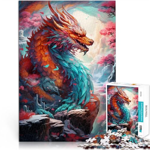 Puzzle 1000 Teile für Erwachsene Chinesisches Drachenpuzzle Das praktische Spiel eignet ganze Familie 26x38cm von BBVNFLIR