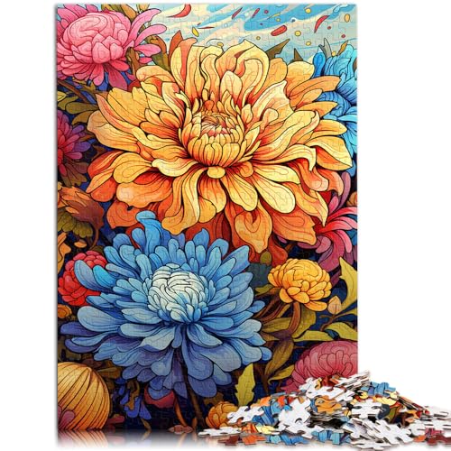 Puzzle 1000 Teile für Erwachsene Chrysanthemen für Puzzle ganze Familie für Teenager ab 14 Jahren 26x38cm von BBVNFLIR