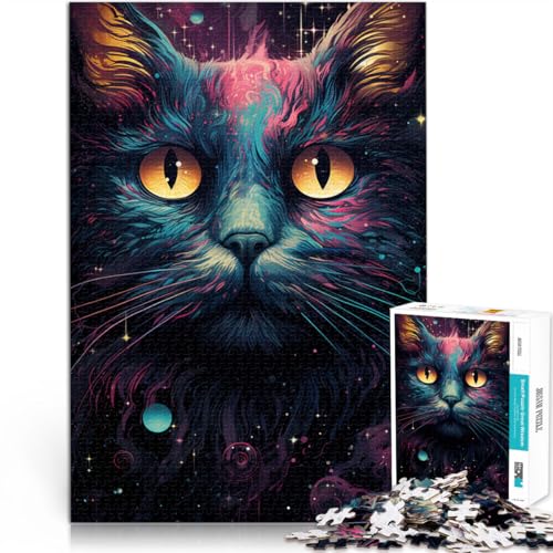 Puzzle 1000 Teile für Erwachsene Cosmic Art Cat Puzzle Wanddekoration Lernspiel für Geburtstag Weihnachten 26x38cm Puzzle 1000 Teile für Erwachsene Cosmic Art Cat Puzzle Wanddekoration Lernspiel für Geburtstag Weihnachten 26x38cm von BBVNFLIR