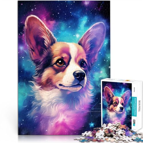 Puzzle 1000 Teile für Erwachsene Cosmic Corgi Puzzle Das praktische Spiel eignet ganze Familie für 14-Jährige 50x75cm von BBVNFLIR