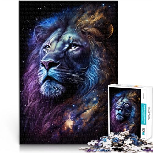 Puzzle 1000 Teile für Erwachsene Cosmic Lion Puzzle Wanddekoration ganze Familie 26x38cm von BBVNFLIR