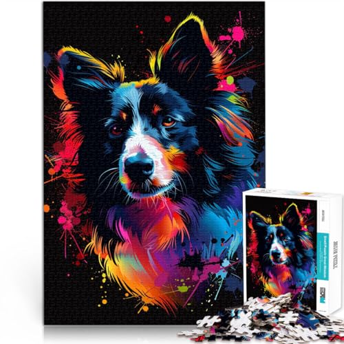 Puzzle 1000 Teile für Erwachsene DJ Neon Border Collie für Puzzle Lernspiel zum Geburtstag Weihnachten für Teenager ab 14 Jahren 50x75cm Puzzle 1000 Teile für Erwachsene DJ Neon Border Collie für Puzzle Lernspiel zum Geburtstag Weihnachten für Teenager ab 14 Jahren 50x75cm von BBVNFLIR