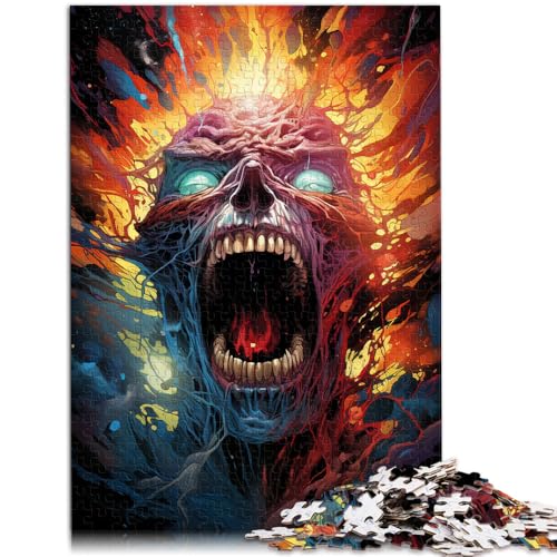 Puzzle 1000 Teile für Erwachsene Dämon Stressabbau-Spielzeug Helfen Sie dem Gehirn süchtig machende Spielzeuge zu trainieren um Geduld zu fördern 26x38cm von BBVNFLIR