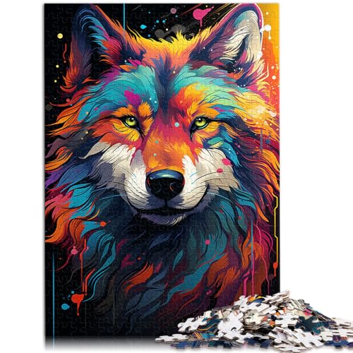 Puzzle 1000 Teile für Erwachsene Das Mal- und Farb-Wolf-Puzzle ganze Familie für 14-Jährige 26x38cm von BBVNFLIR