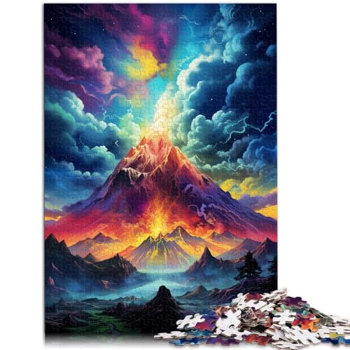 Puzzle 1000 Teile für Erwachsene Der Vulkanausbruch Puzzle-Wanddekoration Geburtstagsgeschenk für Teenager ab 14 Jahren 26x38cm von BBVNFLIR